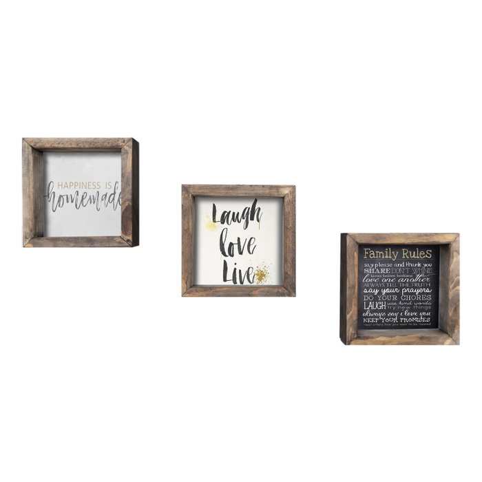 Wallity Cuadro Decorativo Enmarcado en MDF (3 Piezas)
